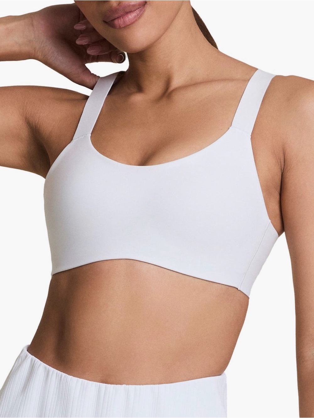 SPANX Seamless White Scoop Neck Bralette - Women’s